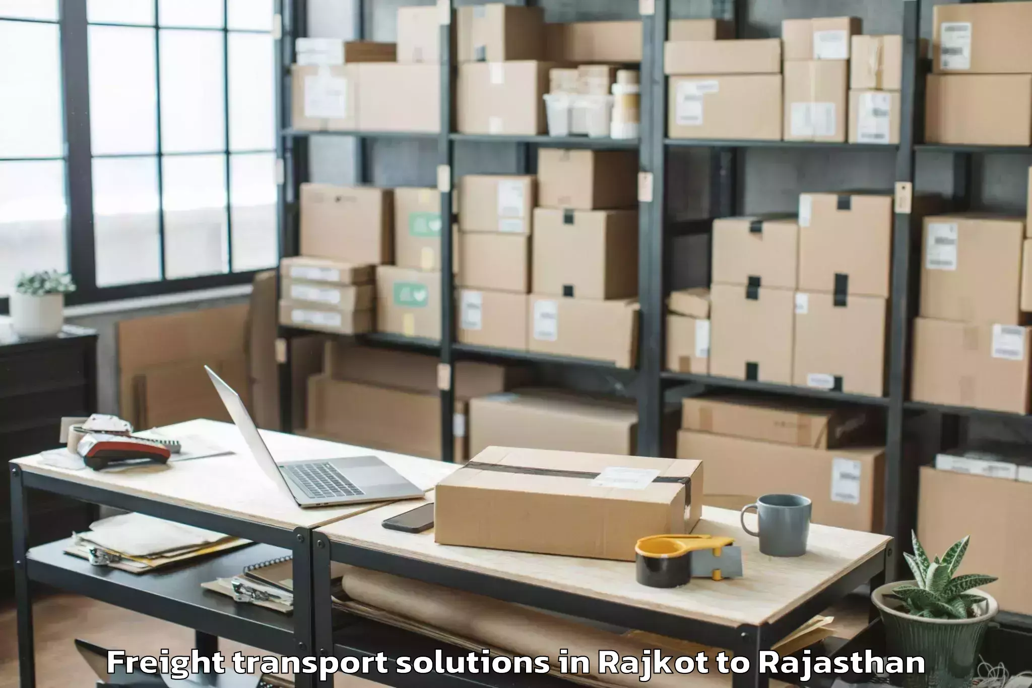 Top Rajkot to Bagidora Freight Transport Solutions Available